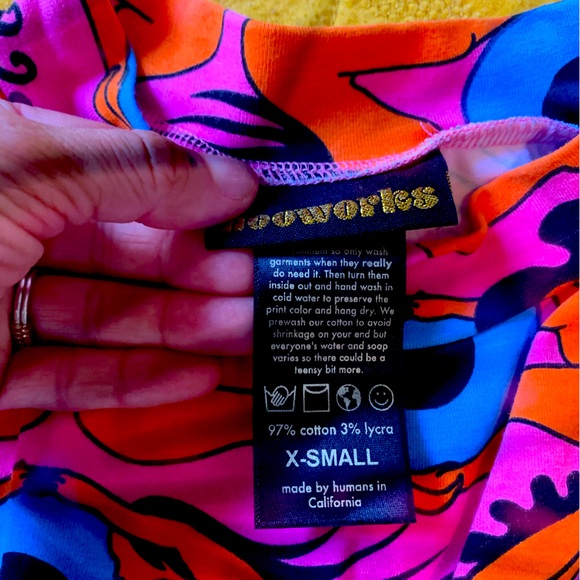 Nooworks Pink and Blue Eye Pattern Dress - Picture 3 of 4